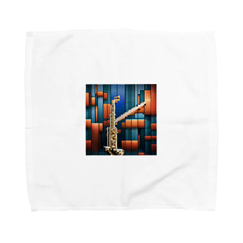 ドット絵のソプラノサックス Towel Handkerchief