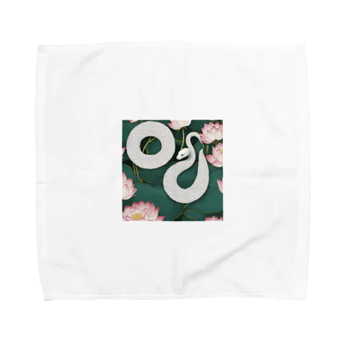 【金運上昇】幸運の白蛇 Towel Handkerchief