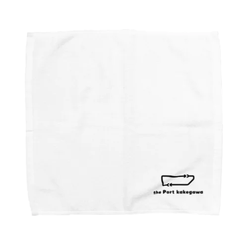 ポートカケガワ　ロゴ黒小 Towel Handkerchief