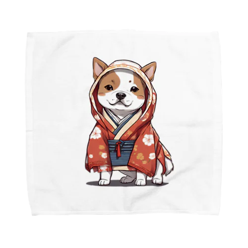 和装わんちゃん Towel Handkerchief