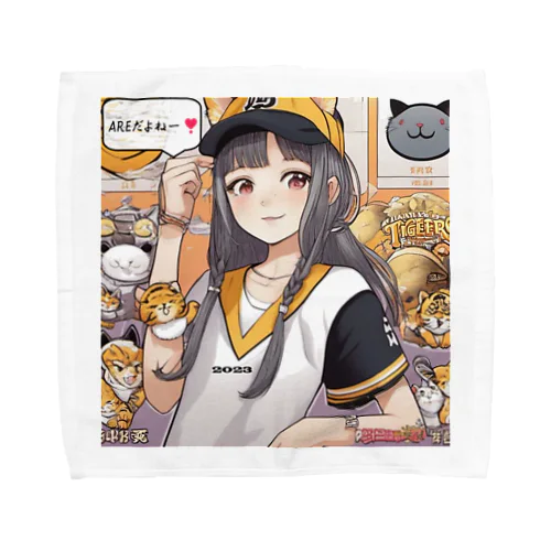 阪神タイガース　優勝　マスコット　トラ娘 Towel Handkerchief