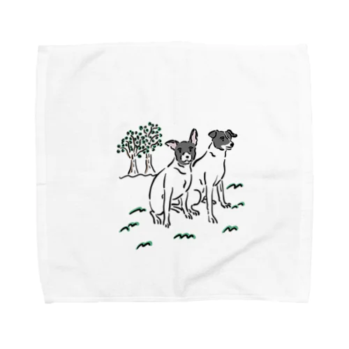 日本テリアのつむこよ Towel Handkerchief