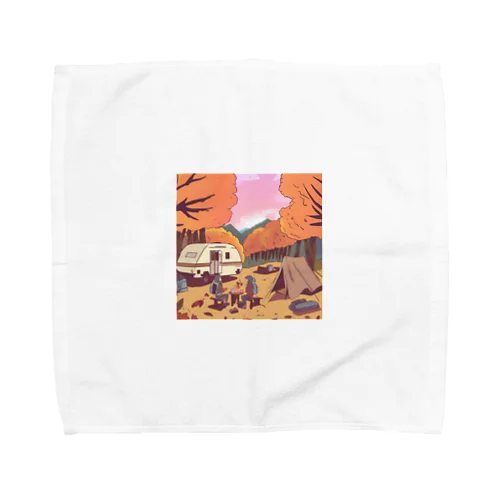 秋のキャンプに Towel Handkerchief