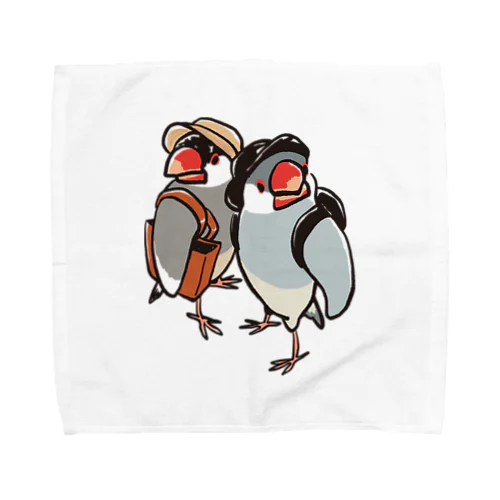 文鳥ちゃん知らない街を探検 Towel Handkerchief