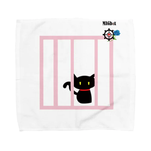 magboxシリーズ　檻の中の黒猫 Towel Handkerchief