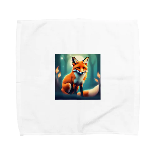 キツネのイラストグッズ Towel Handkerchief