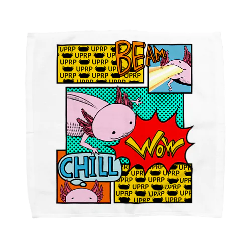 アメコミ風サラマンダー Towel Handkerchief