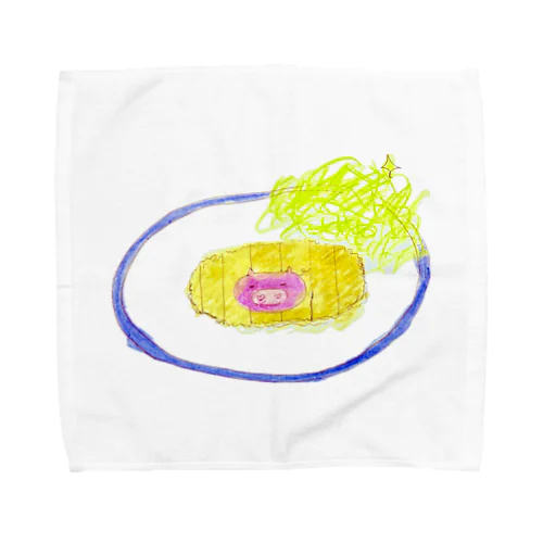 おいしいトンカツだよー！ Towel Handkerchief