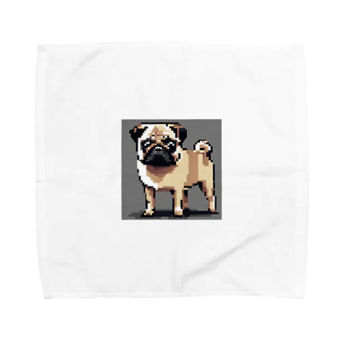 ドット絵　パグ犬 Towel Handkerchief