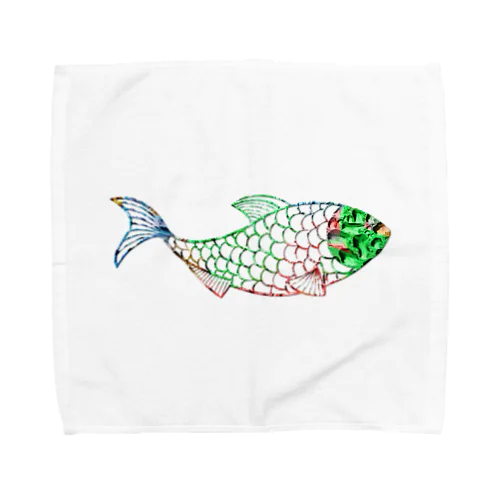 魚　water drop Towel Handkerchief