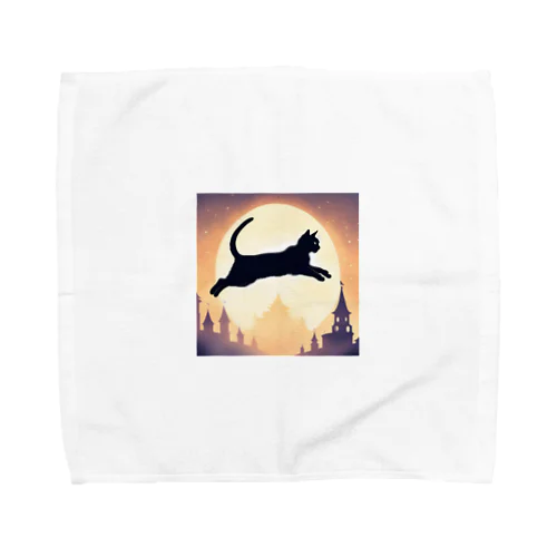 猫のシルエットグッズ Towel Handkerchief