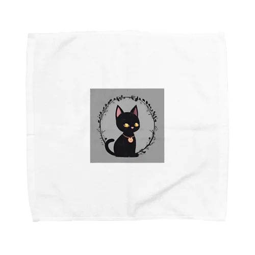 かわいい黒猫 Towel Handkerchief