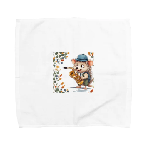 サックスハリネズミ Towel Handkerchief