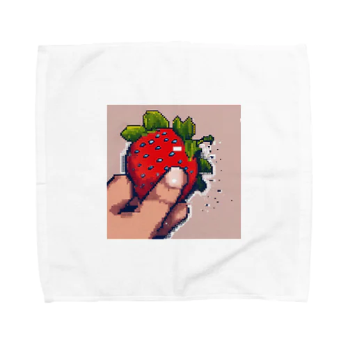 ドット絵大粒いちご Towel Handkerchief