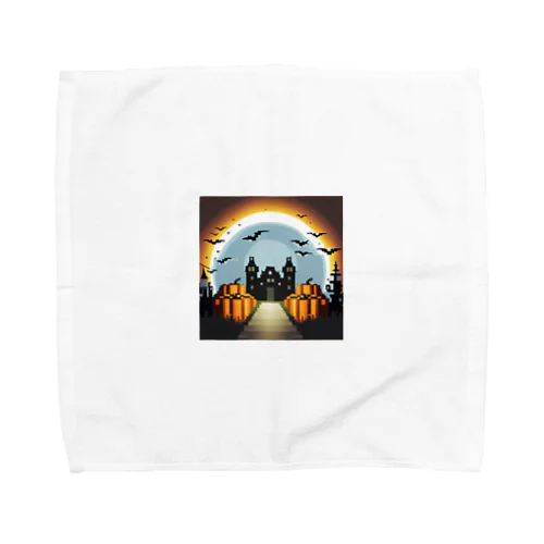 ドット絵のハロウィン城 Towel Handkerchief