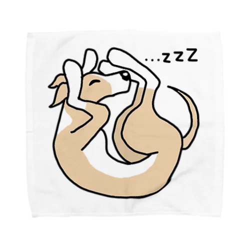 Sleeping Italian Greyhound Towel Handkerchief