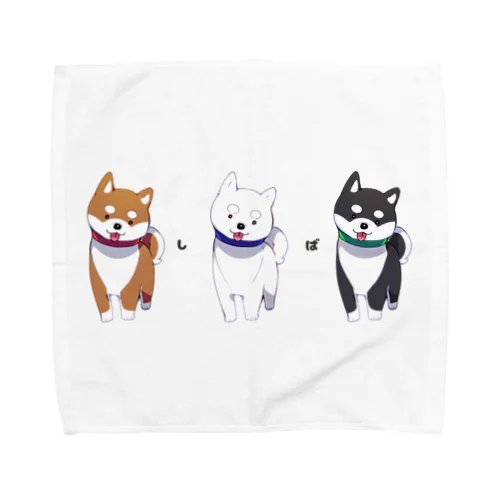 3色柴犬 Towel Handkerchief