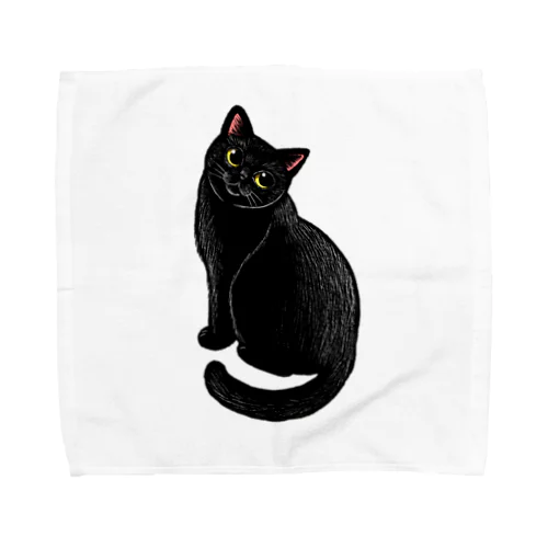 黒猫ちゃん Towel Handkerchief