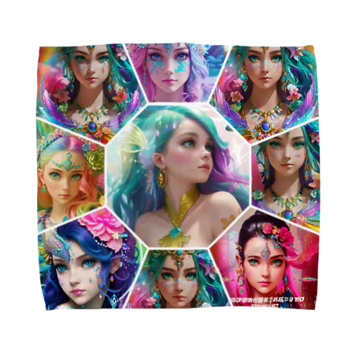  mermaid paradise  Towel Handkerchief