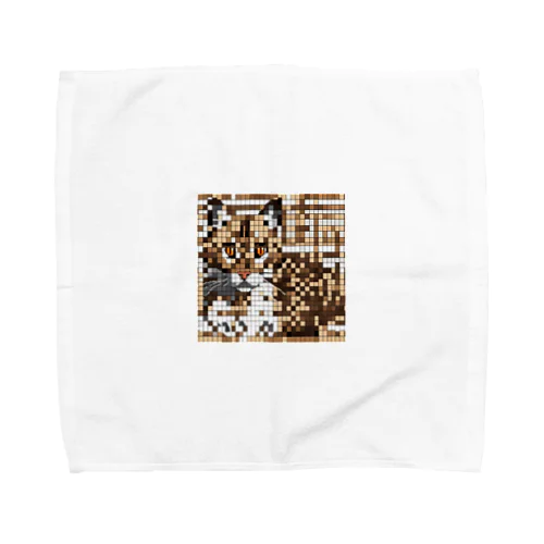 ドット絵のベンガルキャット Towel Handkerchief