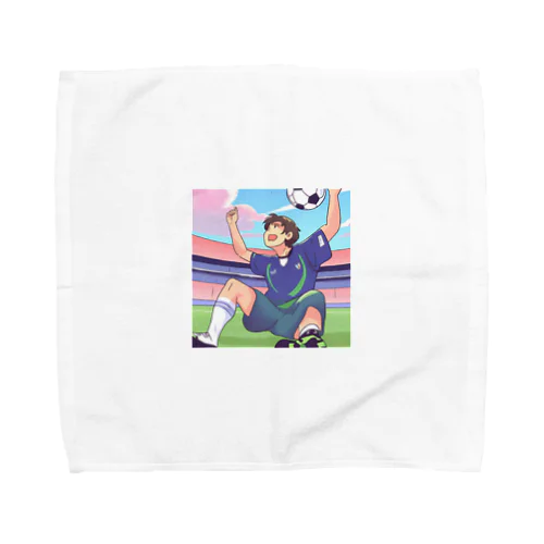 ワールドカップ優勝を夢見るサッカー少年 Towel Handkerchief