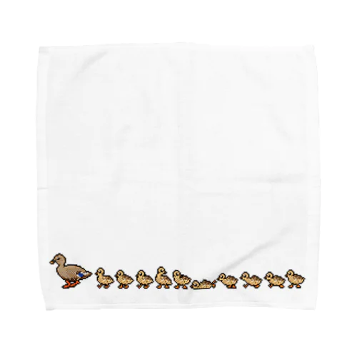 ドット絵カルガモ親子V02 Towel Handkerchief