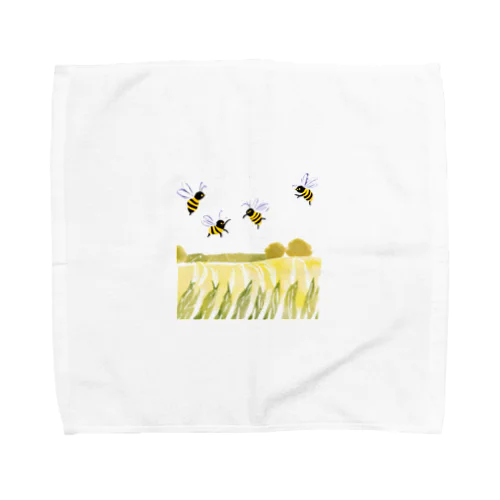 野山を飛び回るビーちゃんたち Towel Handkerchief