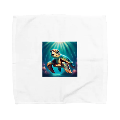 可愛らしい天使のような海ガメのイラストグッズ Towel Handkerchief