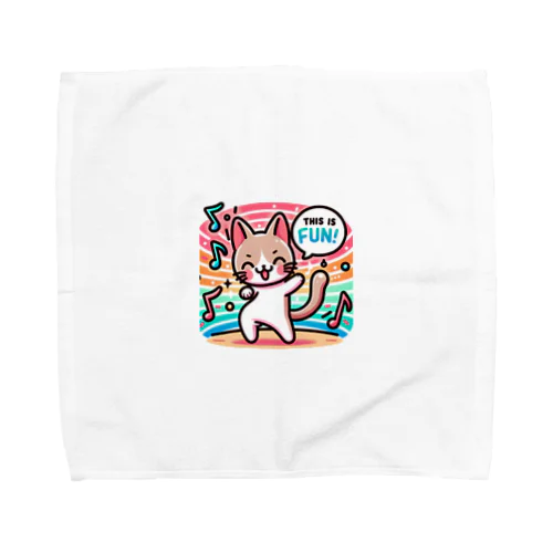 ネコのひとこと: おしゃれデザインステッカー Towel Handkerchief