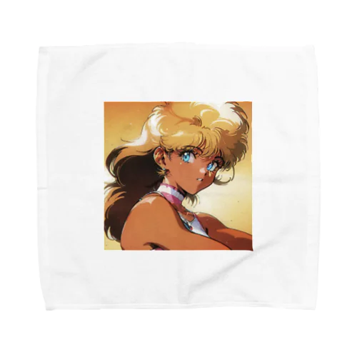 1980s ロングヘアーギャル Towel Handkerchief