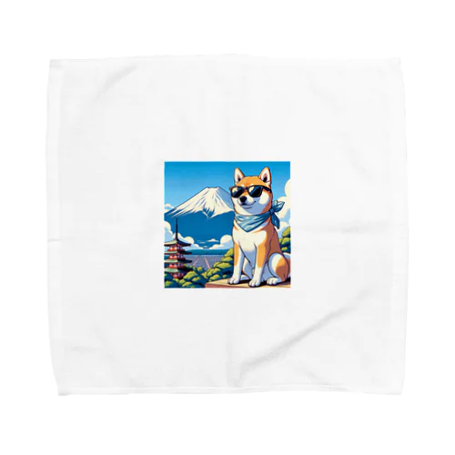 サングラス犬　【銀次郎】 Towel Handkerchief