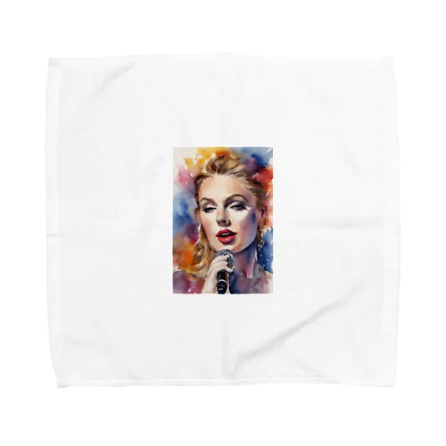 AI「Taylor Swift」水彩 Towel Handkerchief