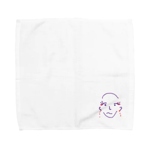 ハゲ美女　長イヤリングを添えて Towel Handkerchief