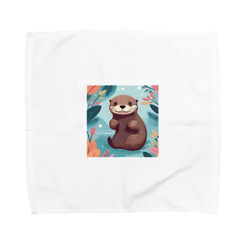 (*≧з≦)カワウソのグッズ Towel Handkerchief