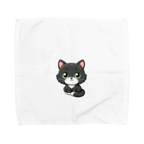 グレーマーブル・ハチワレ仔猫コレクション Towel Handkerchief