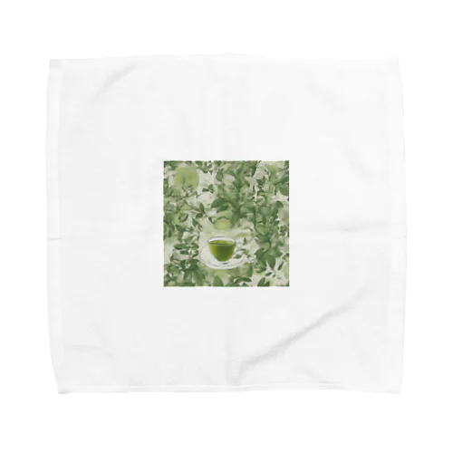 グリーンティーのアート　green tea art Towel Handkerchief