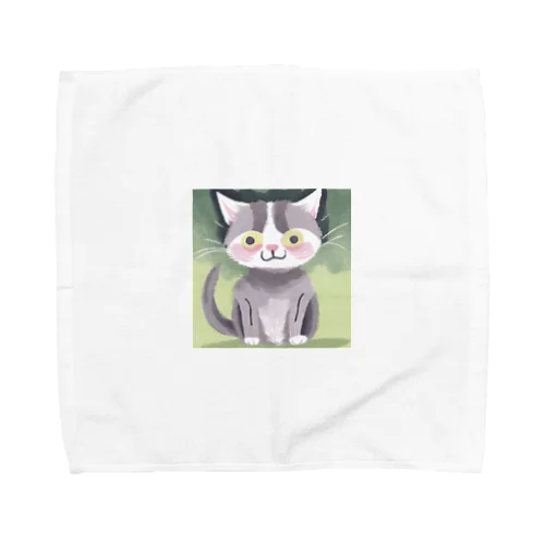 怖かわ猫 Towel Handkerchief