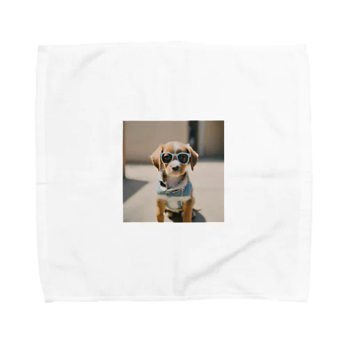 かっこつけの子犬のグッズ Towel Handkerchief