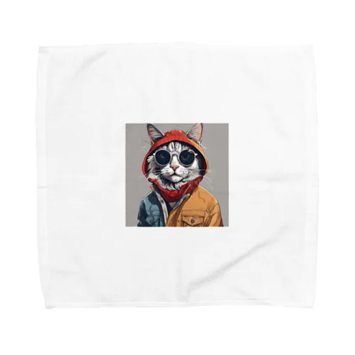 職人キャット Towel Handkerchief