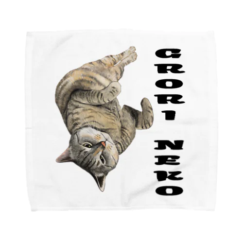 ゴロリ猫ちゃん Towel Handkerchief