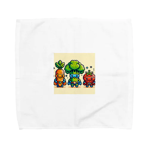 ドットヒーローになる野菜達A Towel Handkerchief