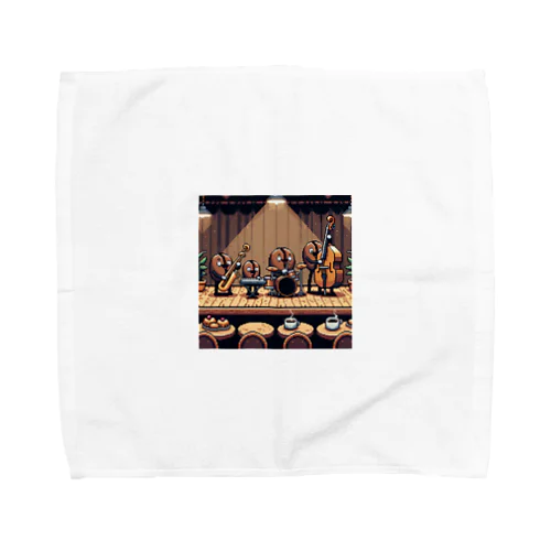 ドットコーヒー豆のバンドB Towel Handkerchief