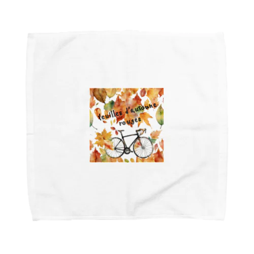 色鮮やかな水彩画の紅葉とロードバイク Towel Handkerchief