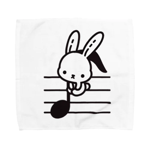 音符♪＆うさちゃん🐰 Towel Handkerchief