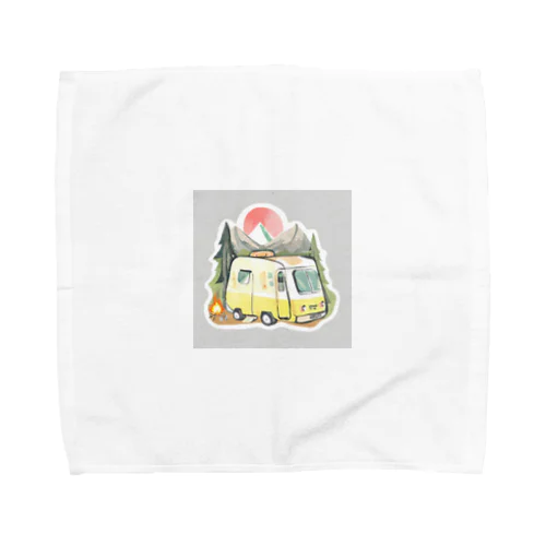 おしゃれキャンプイラスト Towel Handkerchief