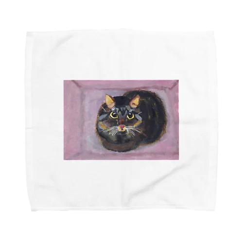 愛猫ポワロ、日本画 Towel Handkerchief