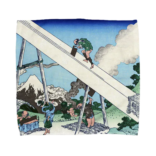 北斎「富嶽三十六景⑯　遠江山中」葛飾北斎の浮世絵 Towel Handkerchief