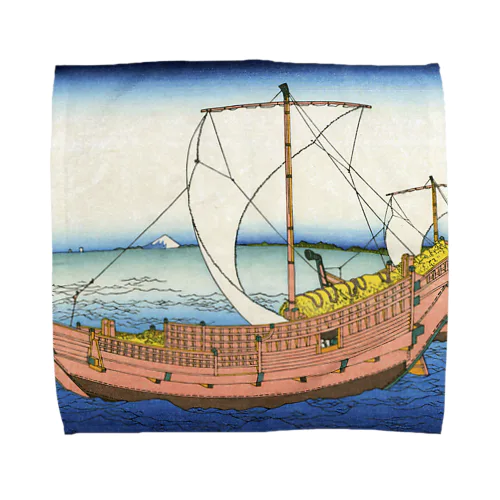 北斎「富嶽三十六景㉒　上総の海路」葛飾北斎の浮世絵 Towel Handkerchief