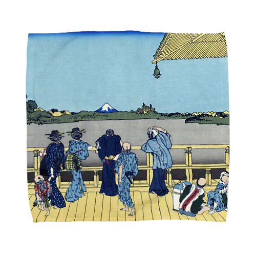 北斎「富嶽三十六景㊱　五百らかん寺さざゐどう」葛飾北斎の浮世絵 Towel Handkerchief