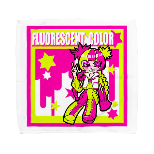 Fluorescent Color/蛍光色 Towel Handkerchief